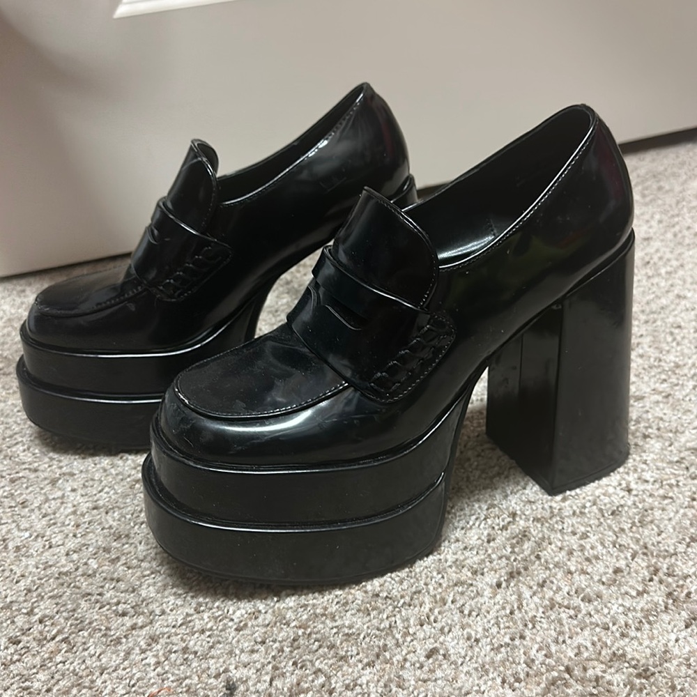 Black Preppy Heels
